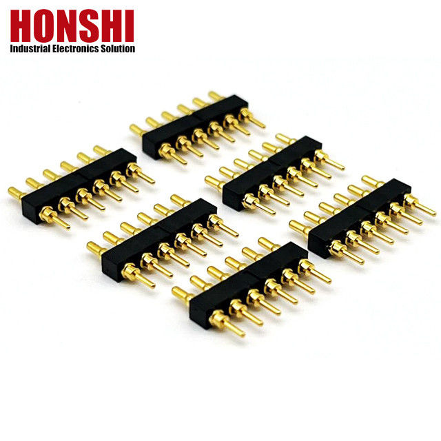 اتصال زنانه پین پوگو 6P طلا H2.5 Dip نوع تماس مس برای PCB جریان بالا