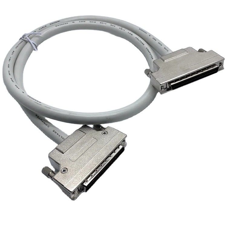 کابل اتصال SCSI خاکستری سفارشی 68 پین 100 پین کابل مرد Ul20276 کابل 28awg