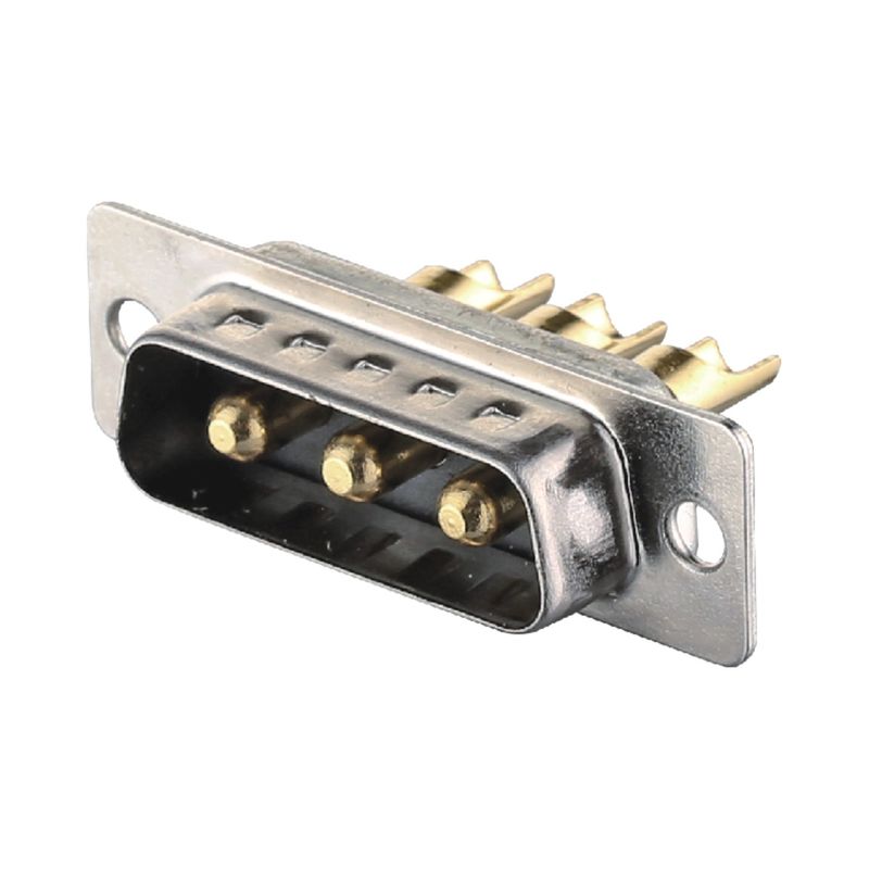 2 - 64 پین قدرت D Sub Male Connector 3W3 سیاه / آبی نوع Solder Dip Brass