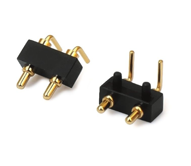 3.0mm 2pin مرد Pogopin تک ردیف زاویه راست Dip Pogo Pin اتصال ضد آب