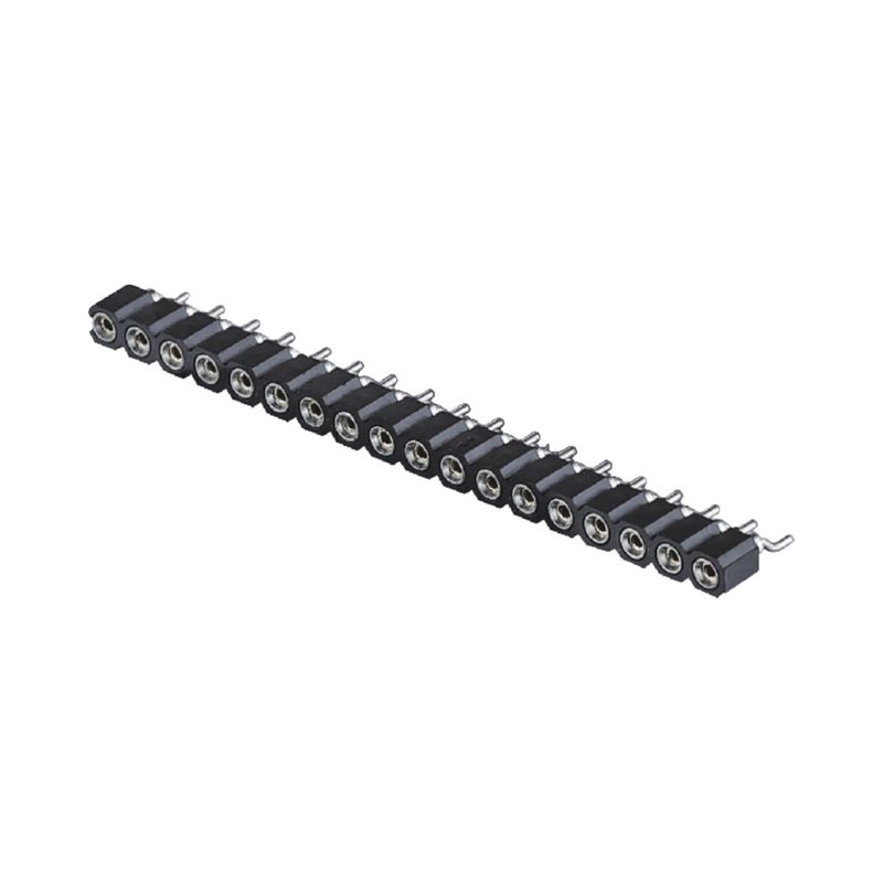 2.54mm ماشین زن سرپوش زاویه راست SMT SMD یک ردیف 1-40Pin PCB Connector