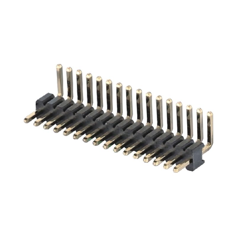 1.27mm Pitch Right Angle Board To Board Connector 2 - 50 Pin Brass Pin Header Connector..27mm Pitch Right Angle Board To Board Connector 2 - 50 Pin Pin Header Connector