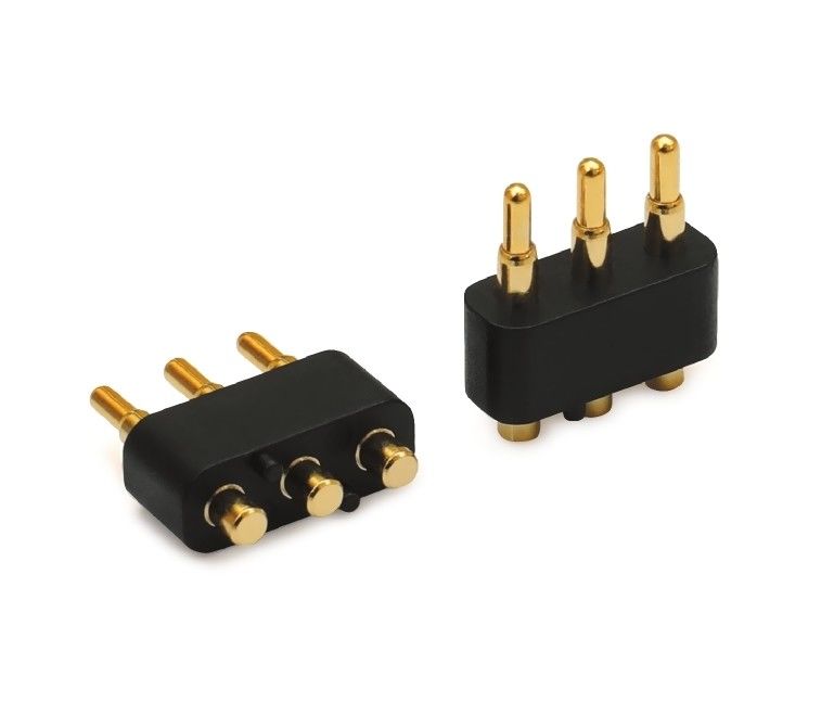 3.0mm پیچ 3pin طلا پوشانده SMT نوع خودرو مس Pogo پین کانکتور برای pcb