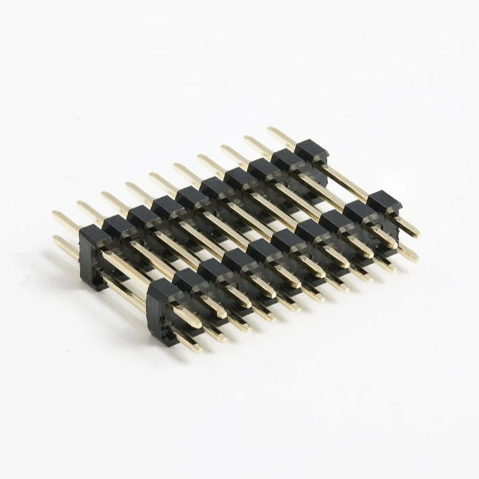 سفارشی 2.54mm Pitch Pin Header Connector دو ردیف 20 پین 80 پین مستقیم