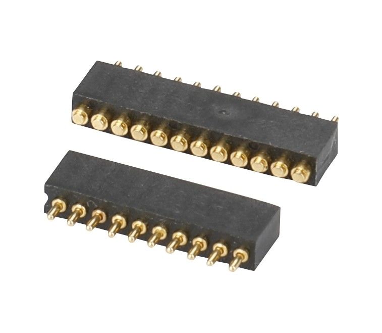 1.27mm Pogo Pin Connector h1.5mm L8.0 Dip Type Gold Plated Brass Connector 10 پین
