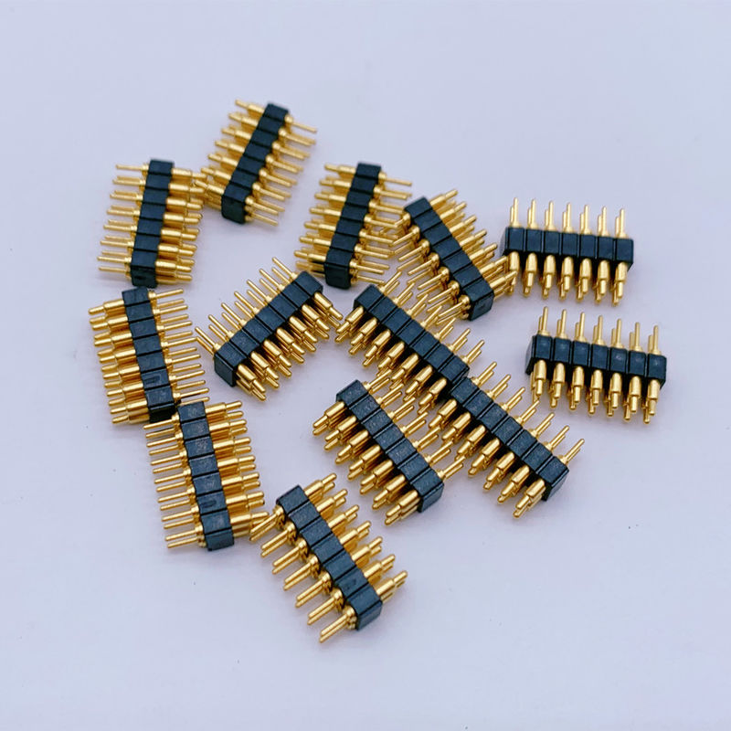 به صورت سفارشی 2.0mm Pitch Brass Pogo Pin 2row 14Pin Spring Loaded Connectors جنس مرد