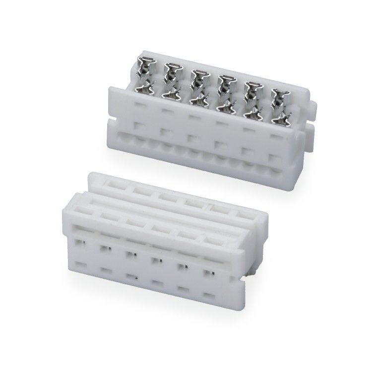 1.27mm Pitch White IDC Connector 4 6 8 10 20 24 پین کابل صاف