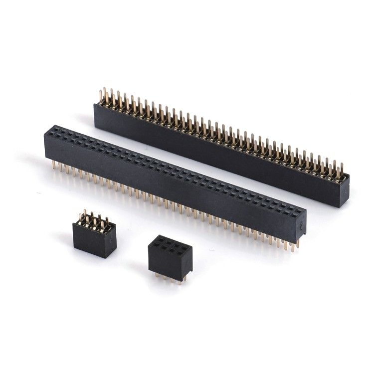 1.0 زنانه سرپوش دو ردیف مستقیم PA6T سیاه 2pin-100pin Board To Board