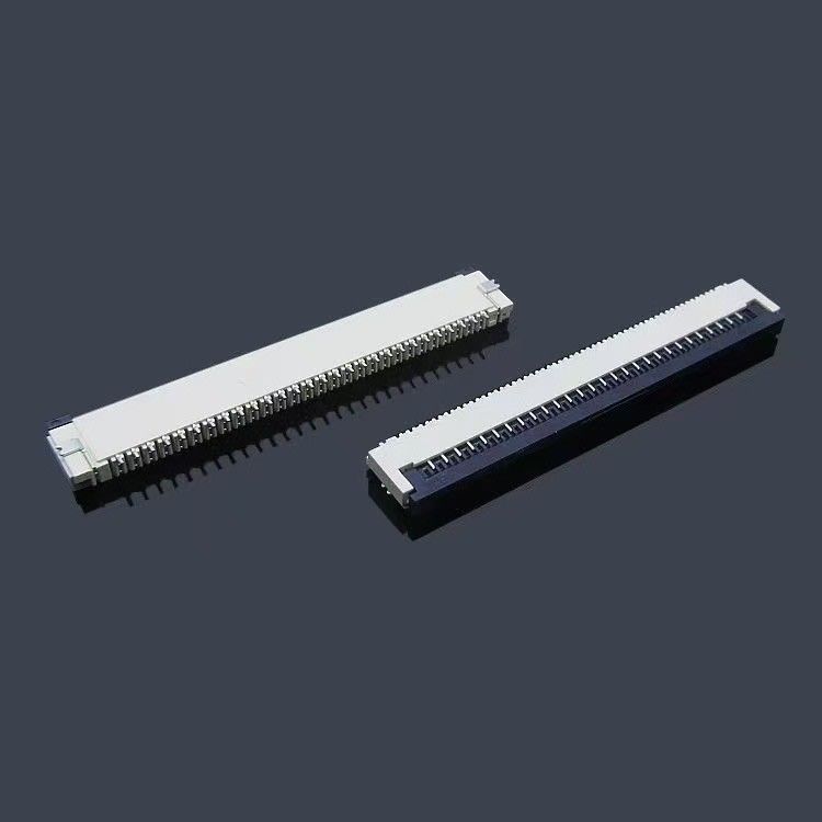 مس / فسفر برنز تماس عقب Flip جلو SMT ZIF Flip FPC کانکتور 4-60 پین FPC / FFC 0.3/0.5/1.0 میلی متر Pitch