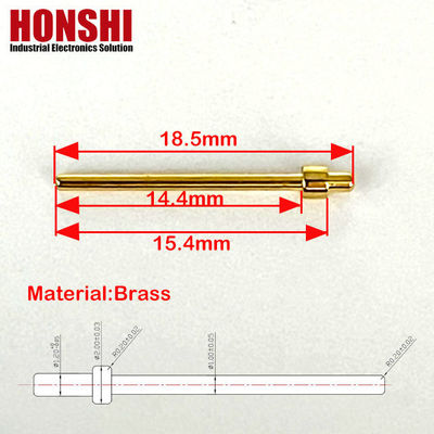 کانکتور پین های ماشینکاری شده 2.0x18.5mm فلز شده طلا پین پایانه مسخر نقطه تماس پین