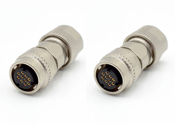 یک لمسی قفل زنانه سیم دایره ای اتصال IP67 2P 10P مستقیم سیم جوش