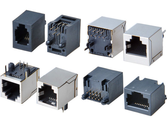 8p8c RJ45 اترنت کانکتور 1x1 پورت های زنانه RJ45 جک بدون مغناطیس